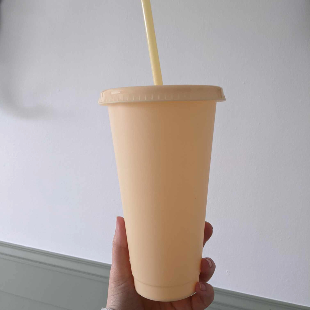 24oz Cold cup Pale yellow