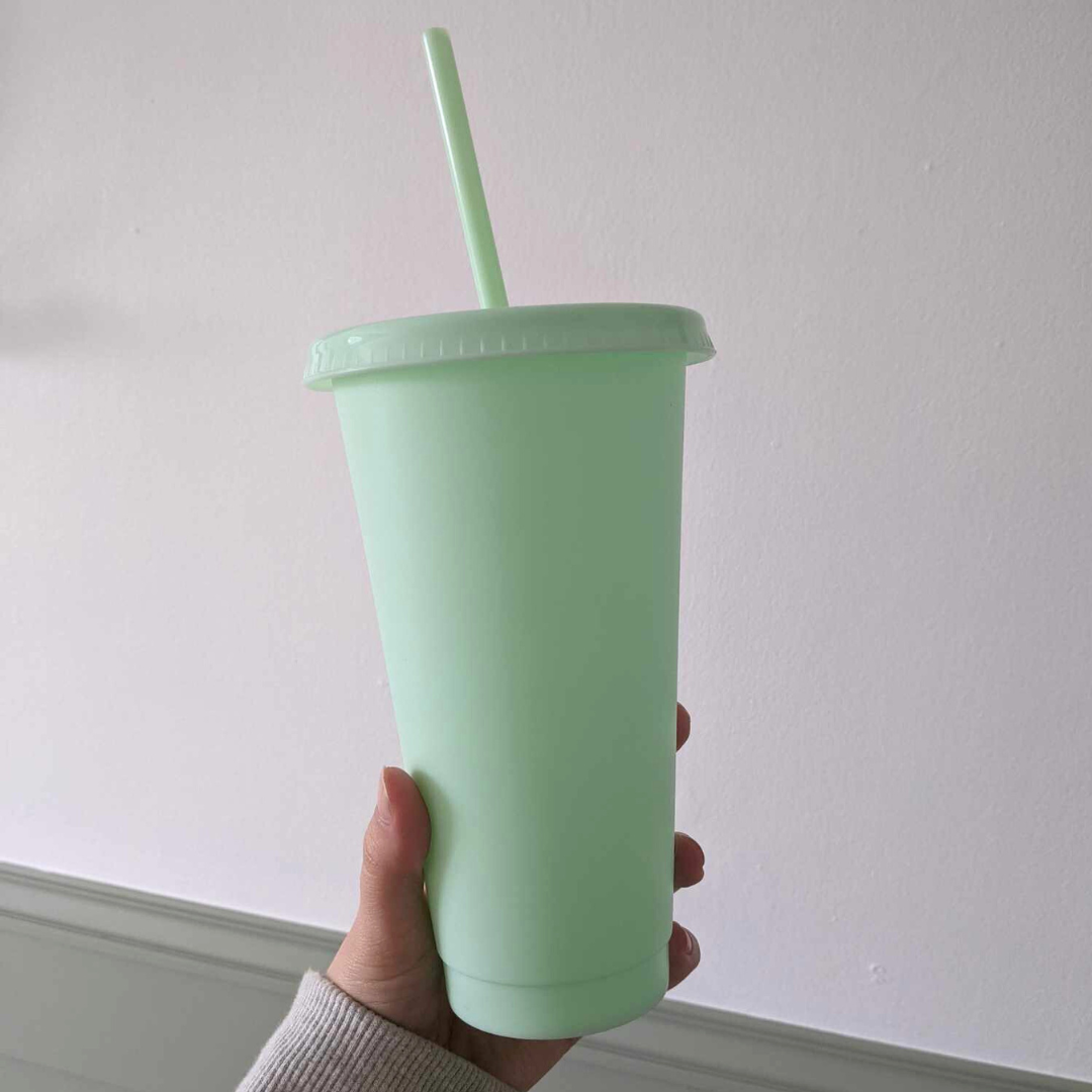 24oz Cold cup mint green