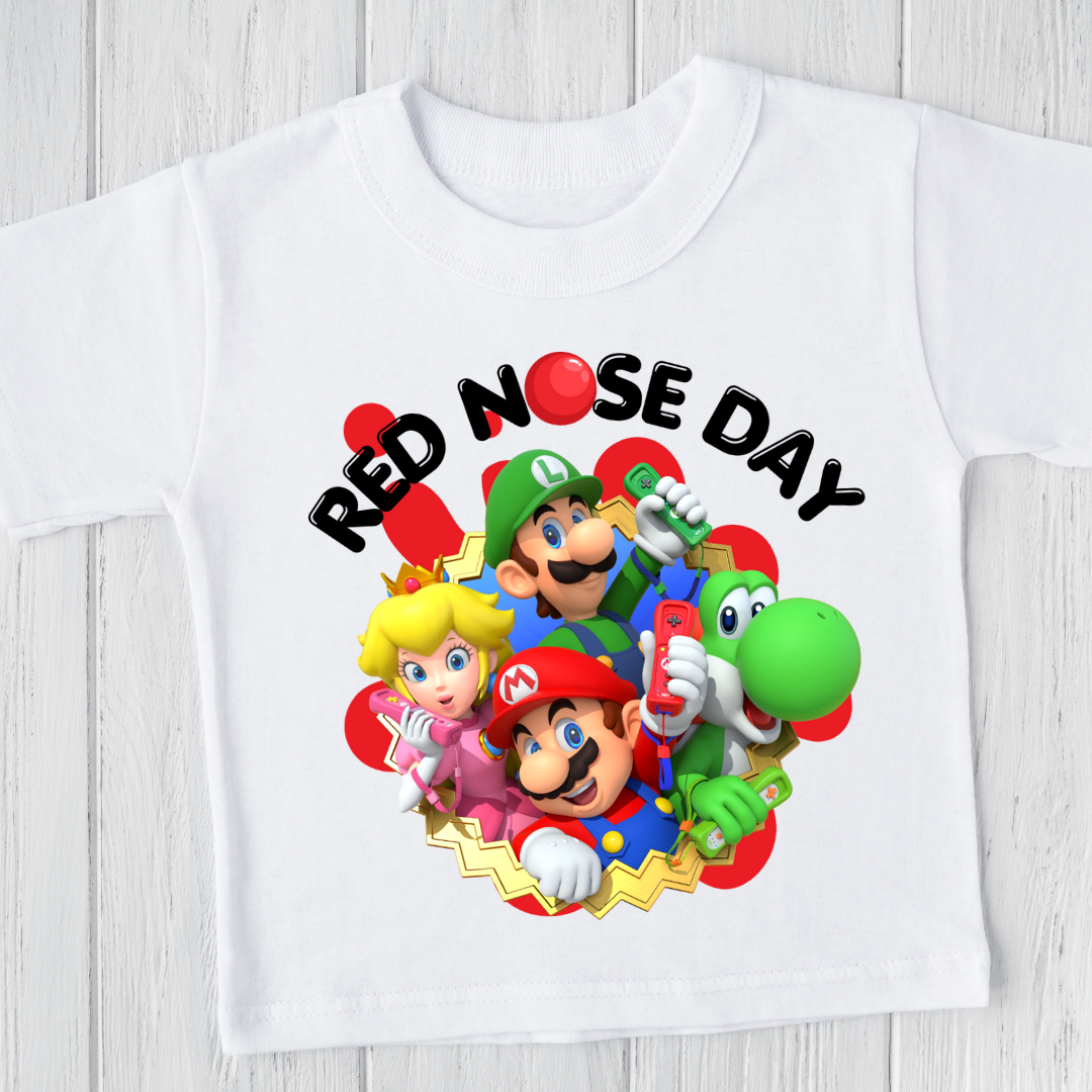 Red Nose day mario DTF